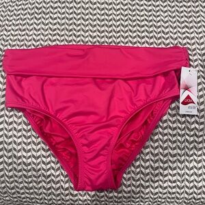 New pink swim bottoms. Waistband can be folded down or worn up.
